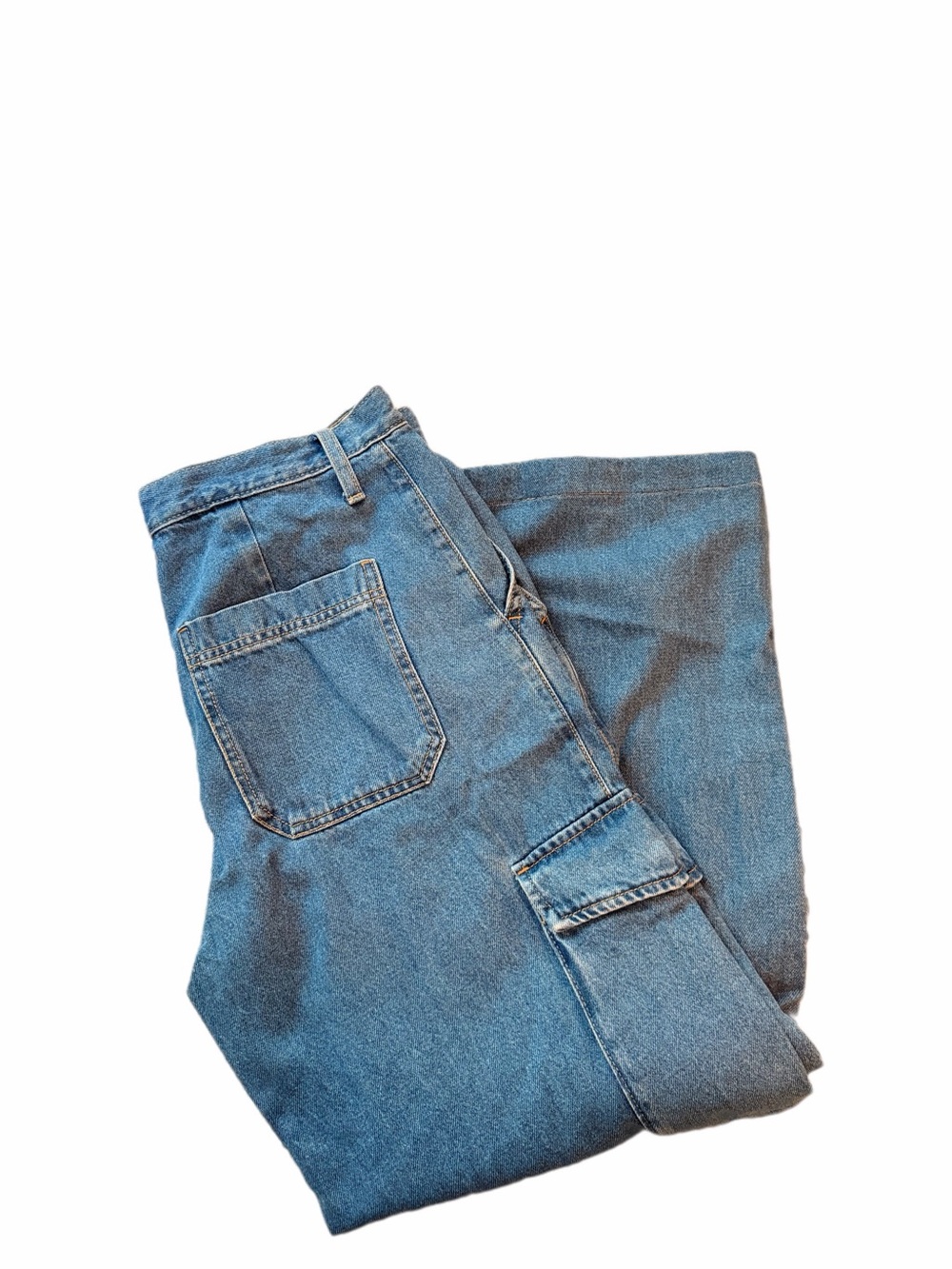 Universal Thread Light Blue Wide-Leg Cargo Jeans - Picture 5 of 5
